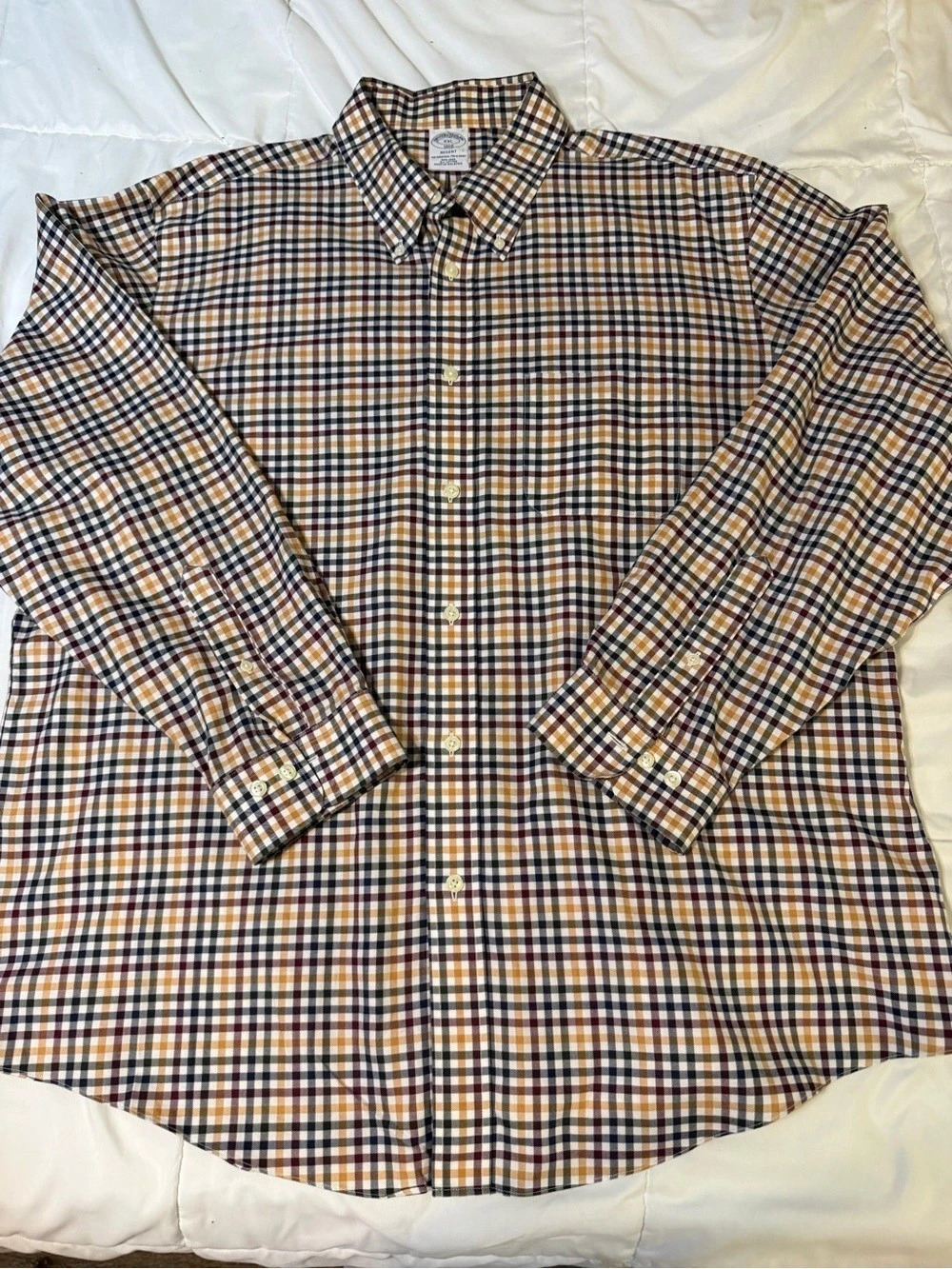 Brooks Brothers Regent Plaid Button-Down Shirt Size XXL